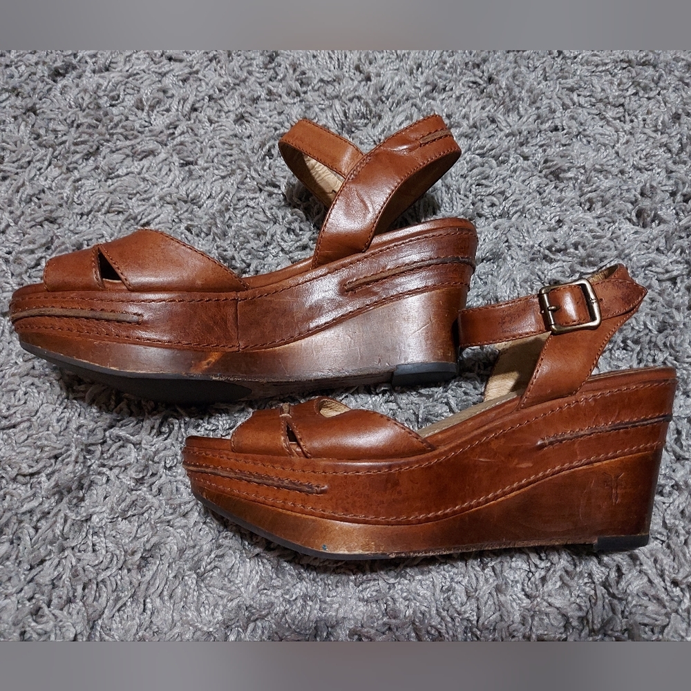 Frye platform sandals